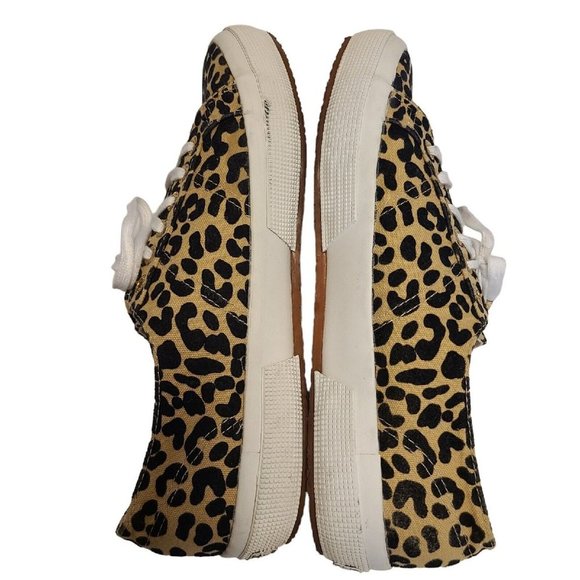 Superga Leopard Print Trainers Sneakers Tennis Shoes Womens 100% Cotton Size 8 - Picture 7 of 10